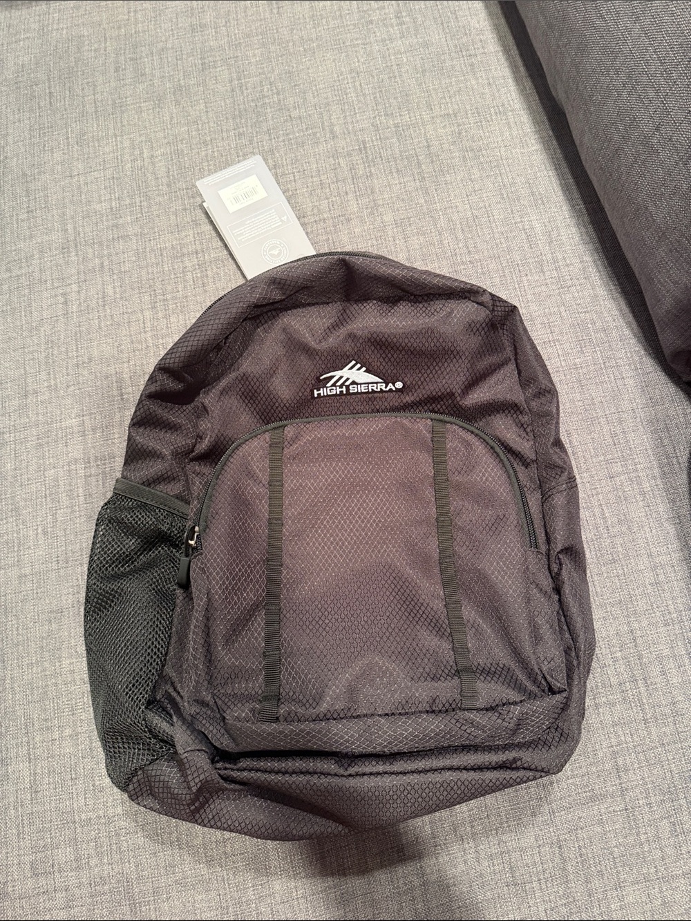 High Sierra Black Men’s Backpack with Mesh Bottle Pocket